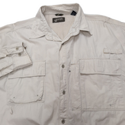 Chemise Wrangler beige crème manches longues retroussables taille XL