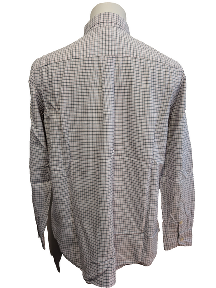 Ralph Lauren Chemise Homme M/L Rose Blanc Carreaux Gingham Manches Longues Custo