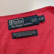 Pull Polo Ralph Lauren Rose Logo Bleu Ciel - 100% Coton Pima - Taille L/XL