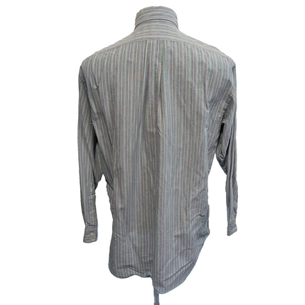Chemise Ralph Lauren Yarmouth M/L Oxford Rayures Bleu Vert Button Down Shirt
