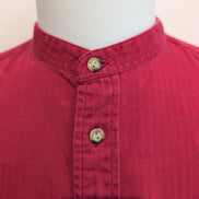 Chemise LEE Rouge à Col Officier avec Poche Manches Longues - Taille L