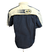 Harley Davidson Chemise Bleu Marine Blanche Manches Courtes Homme XL Vintage