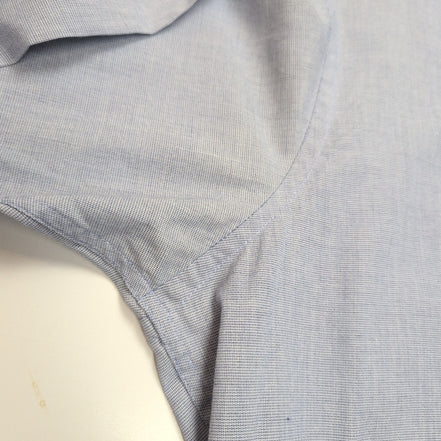 Chemise Pierre Cardin L/XL Bleu 60% Coton Poche Boutonnée Vtg Manches longues