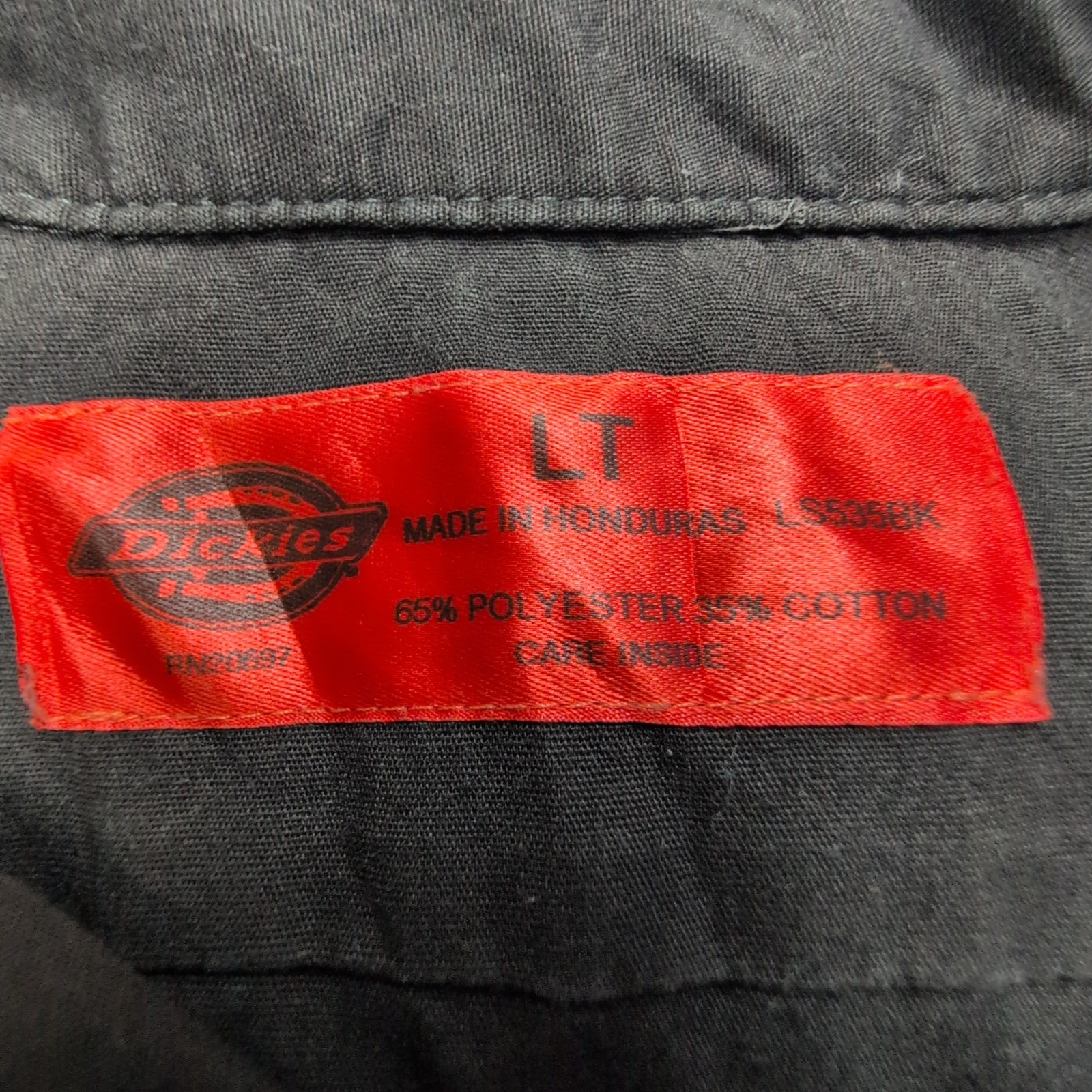 Chemise Dickies noire unie manches courtes taille L homme 2 poches