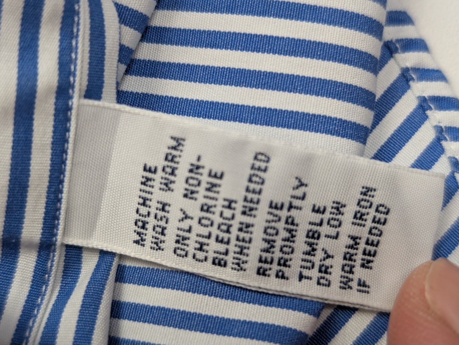 Chemise Ralph Lauren bleue à rayures longue logo jaune taille L Long #2497