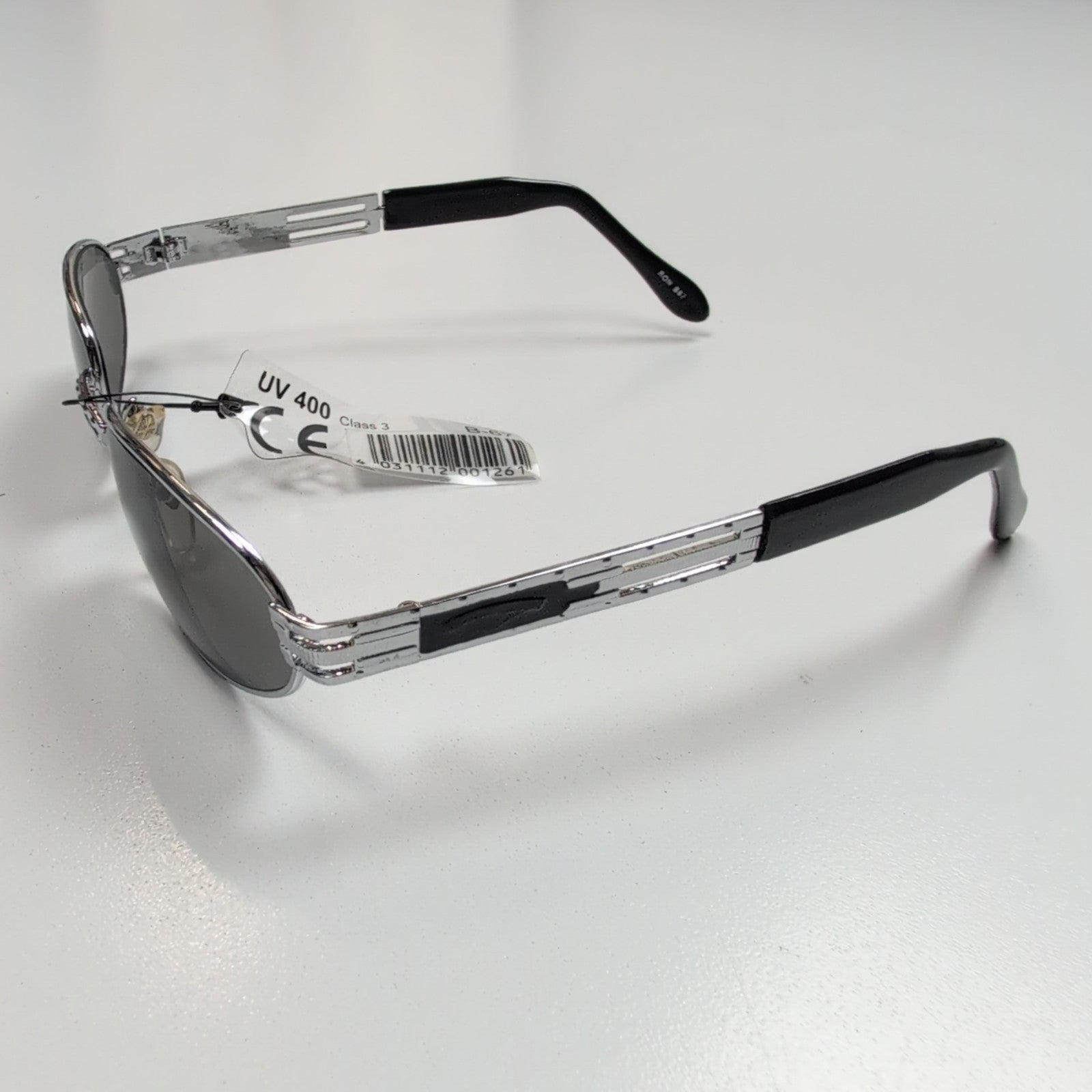 Lunettes de soleil Y2K Ovales Métal Chromé Branches Larges