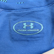 T-shirt de Sport Under Armour HeatGear Bleu Grand Logo Femme Taille S/M