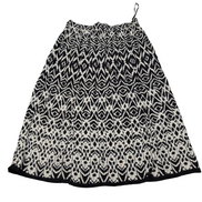 Jupe Femme Angie Taille M Noir Blanc Motifs Graphiques Rayonne Neuve