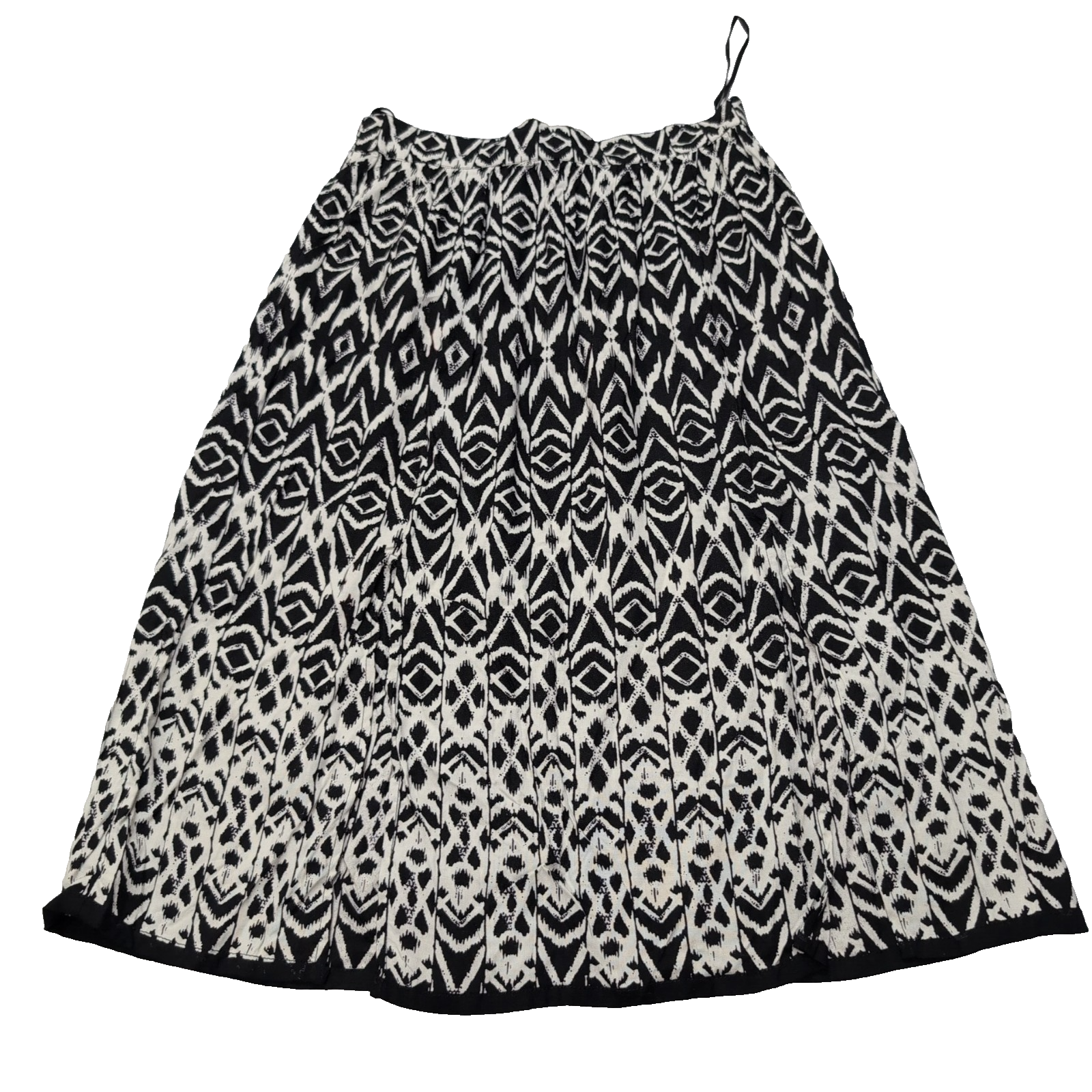Jupe Femme Angie Taille M Noir Blanc Motifs Graphiques Rayonne Neuve