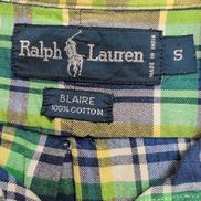 Chemise Shirt Ralph Lauren Blaire S Carreaux Vert Bleu Jaune Button Down