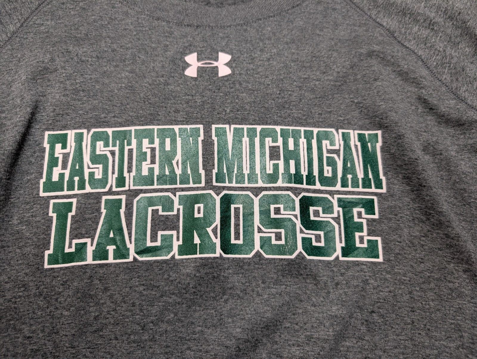 t-shirt Under Armour Eastern Michigan Lacrosse Homme Gris Taille L