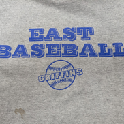 CHAMPION T-Shirt Homme S Gris EAST Baseball VINTAGE Logo Manches Rétro |102T