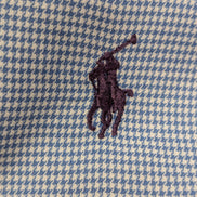 Chemise Polo Ralph Lauren Shirt L Classic Fit Pied-de-poule Bleu Button Down