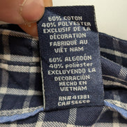 👕 CHEMISE CHAPS EASY CARE TWILL XL (TG) CARREAUX BLEU MARINE 60% COTON
