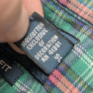 CHEMISE Ralph Lauren homme L Classic Flannel VERT ROUGE 🌲