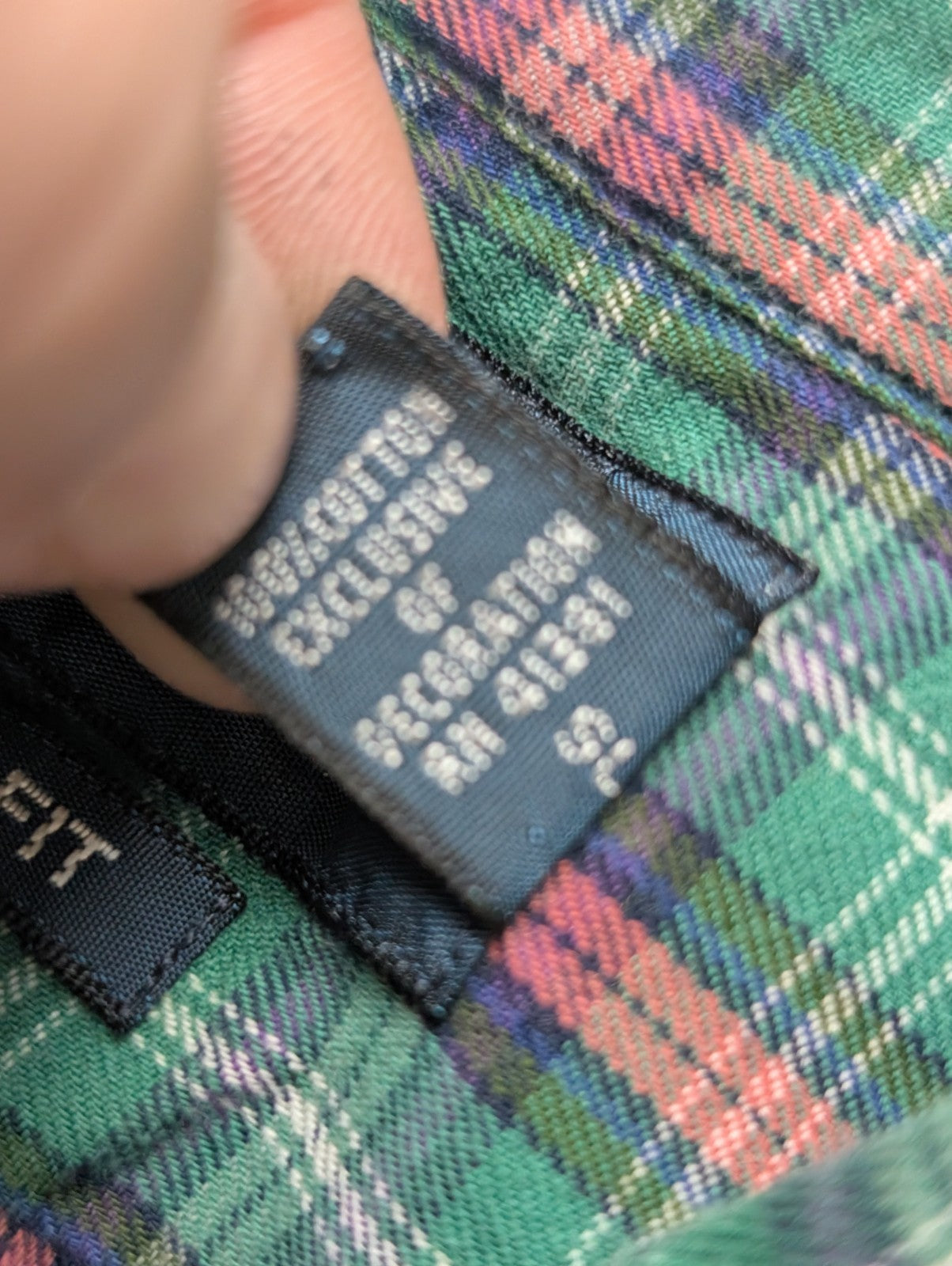 CHEMISE Ralph Lauren homme L Classic Flannel VERT ROUGE 🌲