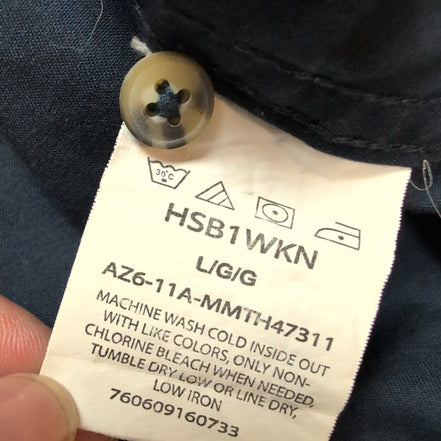 Chemise Wrangler Manches Courtes Bleu Marine à Poches Taille L
