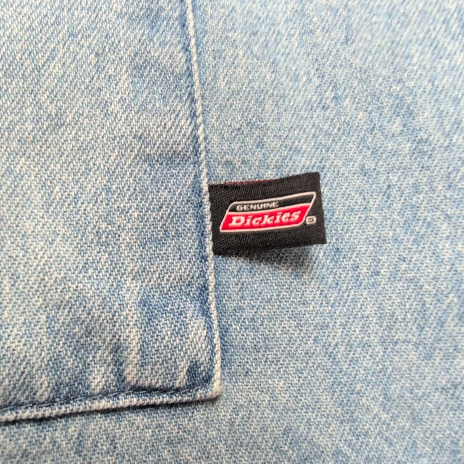 Chemise Dickies 3XL Jean Bleu Logo Workwear Vintage Manches Courtes