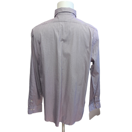 Chemise Polo Ralph Lauren Andrew Classic Fit L/XL Bordeaux Rayures Coton