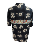 Chemise Hawaïenne Manches Courtes Consensus Rayonne Cocktail Noir M