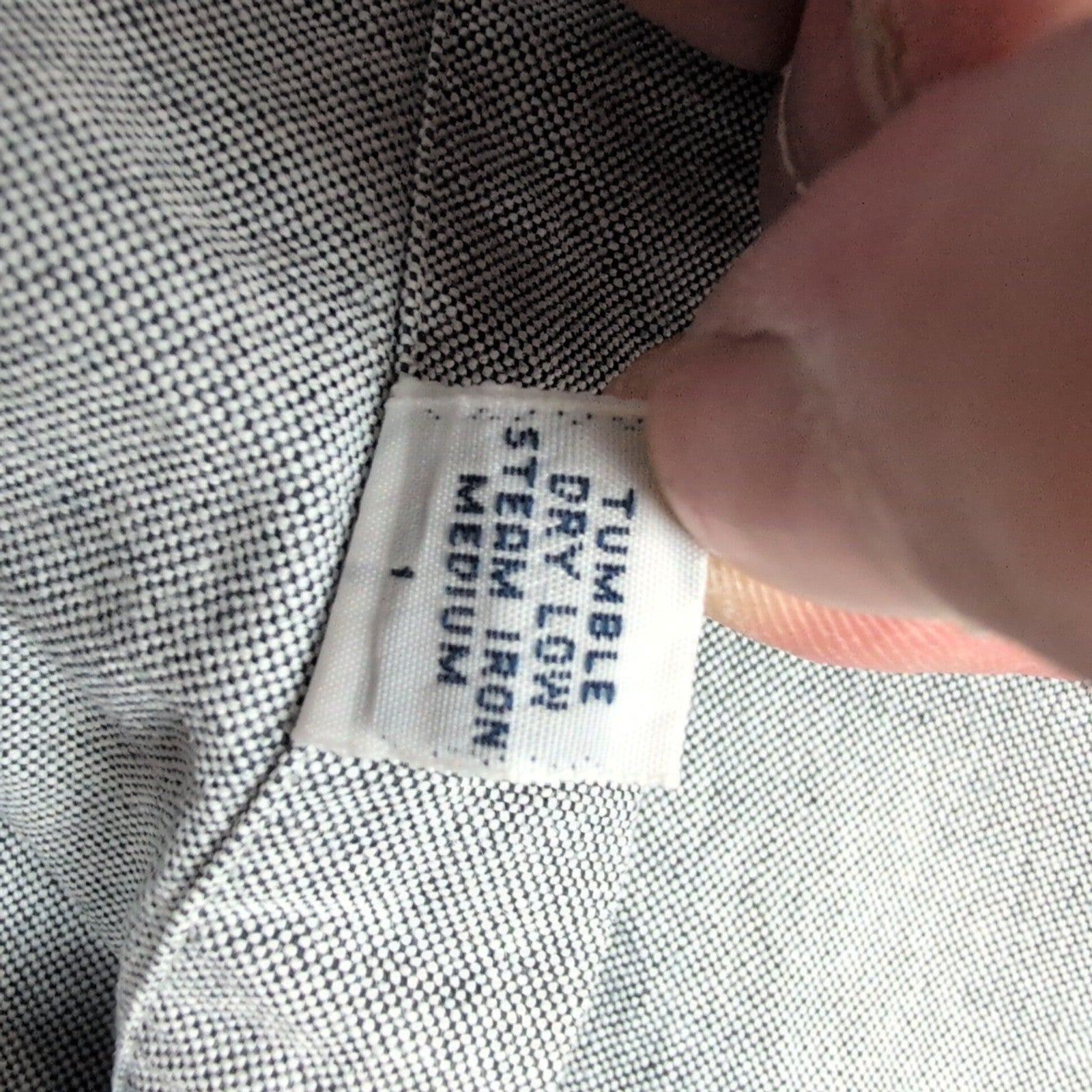 Chemise Ralph Lauren Blake XL/XXL gris uni manches courtes coton Hong Kong