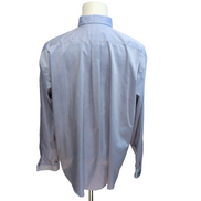 Chemise Eddie Bauer XL Bleu Uni 100% Coton Poche Manches Longues