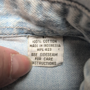 Levi's Chemise Jean Bleu Clair Vintage Boutons Métal 2 Poches Coton Taille L