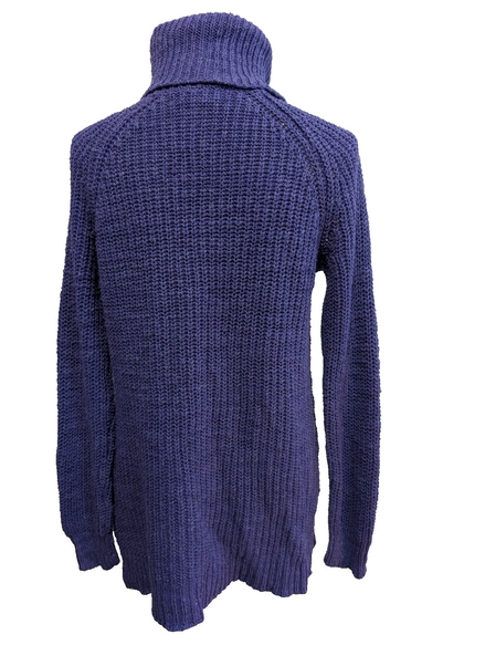 Pull Ralph Lauren (Lauren) Femme S Col Roulé Violet Vintage Grosse Maille 🏷️