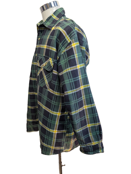 Turning Point Veste Surchemise Matelassée Carreaux Vert Jaune XL Hiver |253S