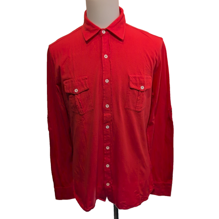 Chemise Les Garçons Faciles L Rouge Jersey Coton Stretch Slim Neuve