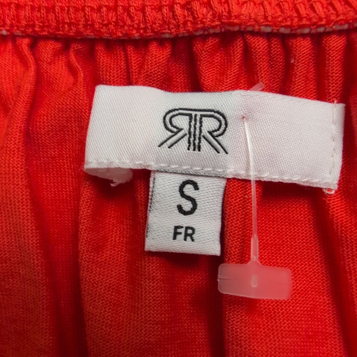 Haut Femme La Redoute Taille S Orange Volants Manches Bouffantes Neuf