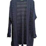 Gilet cardigan femme LAUREN Ralph Lauren long bleu marine ajouré taille M