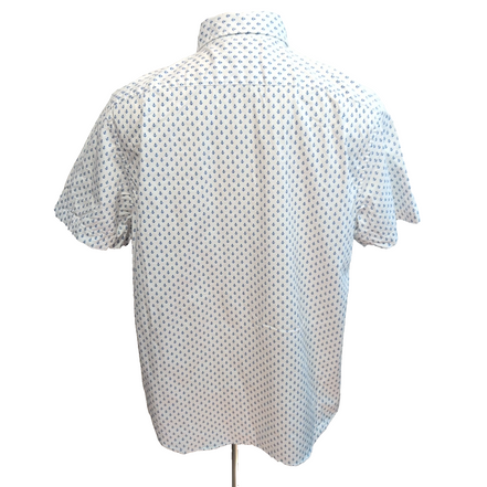 Chemise Nautica L Blanc Ancres Marines Manches courtes Stretch