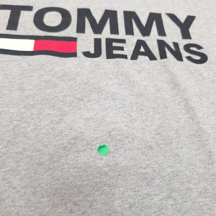 T-shirt Tommy Hilfiger M Gris Tommy Jeans Logo Manche 100% Coton