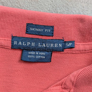 Polo manches courtes Polo Ralph Lauren femme S rose corail Skinny Fit coton