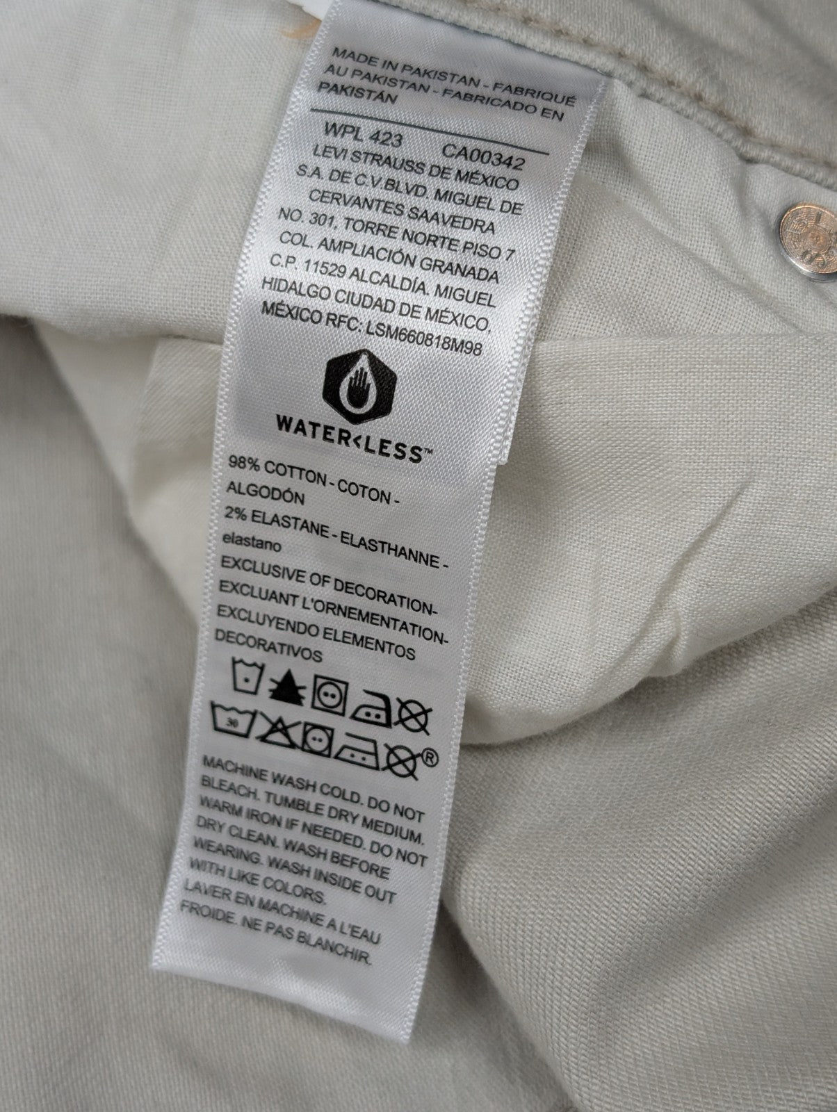 Jean Levi's Signature Héritage High Rise Loose Straight Stretch Blanc Cassé T48