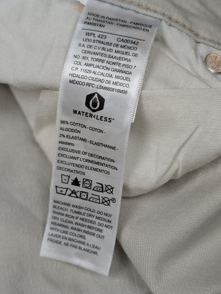 Jean Levi's Signature Héritage High Rise Loose Straight Stretch Blanc Cassé T48