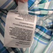 Nautica chemise manches courtes bleu vert à carreaux logo brodé taille L