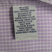 Chemise Ralph Lauren Homme M Violet Carreaux Gingham Manches Longues Custom Fit