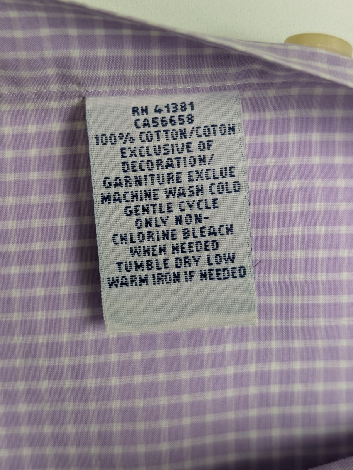 Chemise Ralph Lauren Homme M Violet Carreaux Gingham Manches Longues Custom Fit