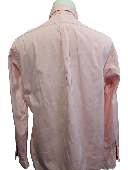 Chemise Polo Ralph Lauren Custom Fit Rose Pâle Logo Bleu Ciel  Taille L