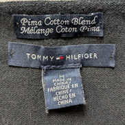 Pull Fin Tommy Hilfiger Heritage Femme Col V Noir Coton Pima Taille M