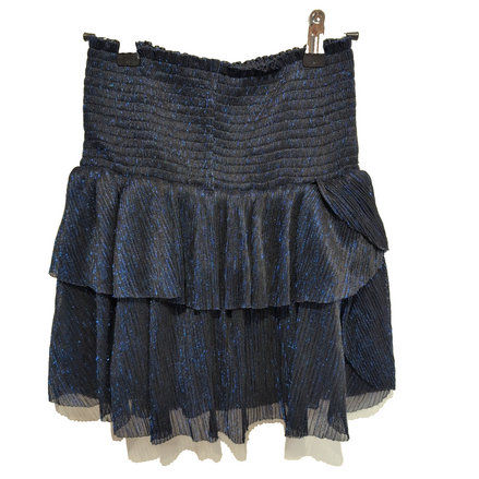 Mini Jupe Neo Noir Femme T34 Bleu Brillante Stretch Neuve Étiquette
