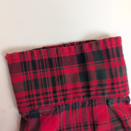 Chemise Ralph Lauren Big Shirt XL carreaux rouge noir logo marine manches longue