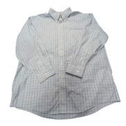 Chemise L.L. Bean blanche à carreaux bleu et vert 1 poche taille L/XL