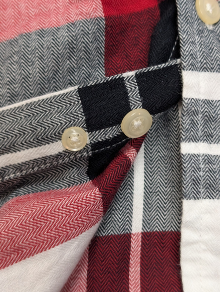 Chemise CHAPS Homme L Coton Flanelle Rouge Noir Blanc Tartan |278S
