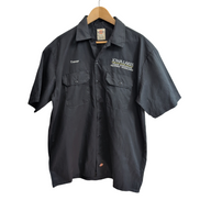 Chemise Dickies noire unie manches courtes taille L  brodée homme