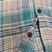 Chemise Patagonia XL Vert Carreaux Manches Courtes Coton Bio