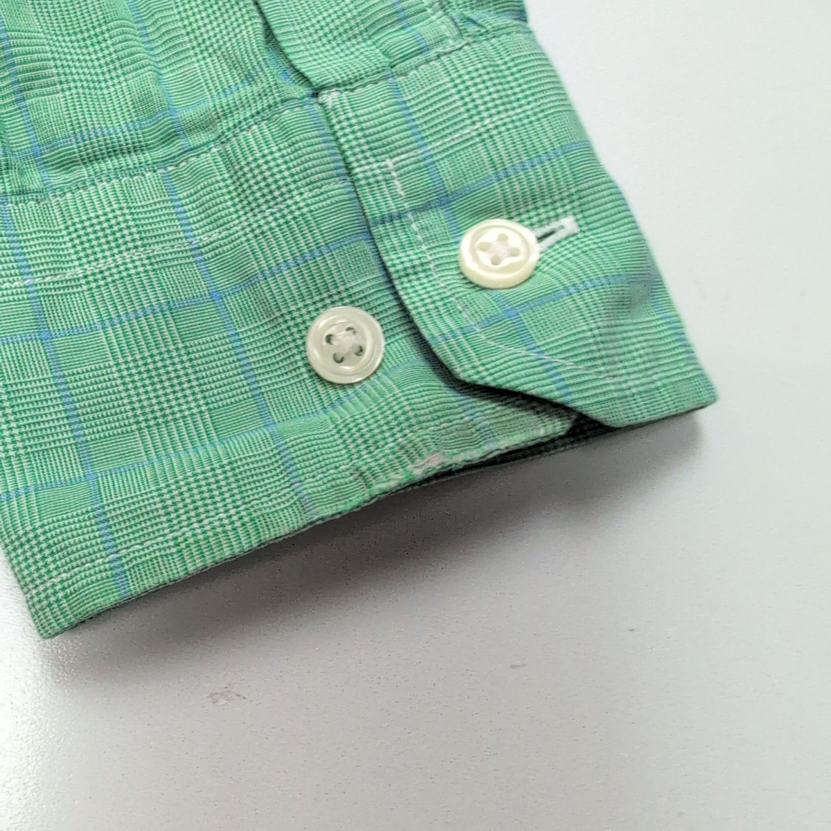 Chemise Nautica M Vert Carreaux 100% Coton Poche Logo Brodé Homme