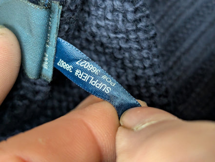 Pull Polo Ralph Lauren Maille Dense Bleu Marine Col Rond - Taille XXL